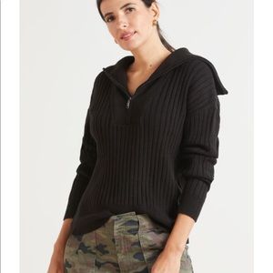 Black quarter zip sweater